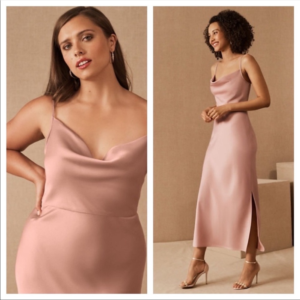 Bhldn Cali Satin Slip Dress